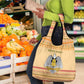 South Sudan Christmas Grocery Bag Beige Tribal Pattern, National Emblem, and Green Star Motif - African Pride