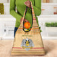 South Sudan Christmas Grocery Bag Beige Tribal Pattern, National Emblem, and Green Star Motif - African Pride