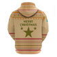 South Sudan Christmas Hoodie Beige Tribal Pattern, National Emblem, and Green Star Motif - African Pride