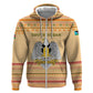 South Sudan Christmas Hoodie Beige Tribal Pattern, National Emblem, and Green Star Motif - African Pride