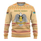 South Sudan Christmas Ugly Christmas Sweater Beige Tribal Pattern, National Emblem, and Green Star Motif - African Pride
