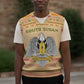 South Sudan Christmas Knitted V-Neck Vest Beige Tribal Pattern, National Emblem, and Green Star Motif - African Pride