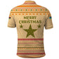 South Sudan Christmas Polo Shirt Beige Tribal Pattern, National Emblem, and Green Star Motif - African Pride