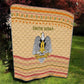 South Sudan Christmas Quilt Beige Tribal Pattern, National Emblem, and Green Star Motif - African Pride