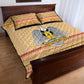 South Sudan Christmas Quilt Bed Set Beige Tribal Pattern, National Emblem, and Green Star Motif - African Pride