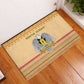 South Sudan Christmas Rubber Doormat Beige Tribal Pattern, National Emblem, and Green Star Motif - African Pride