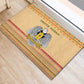 South Sudan Christmas Rubber Doormat Beige Tribal Pattern, National Emblem, and Green Star Motif - African Pride