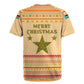South Sudan Christmas Rugby Jersey Beige Tribal Pattern, National Emblem, and Green Star Motif - African Pride