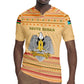South Sudan Christmas Rugby Jersey Beige Tribal Pattern, National Emblem, and Green Star Motif - African Pride