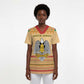 South Sudan Christmas Scrub Top Beige Tribal Pattern, National Emblem, and Green Star Motif - African Pride