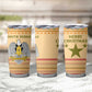 South Sudan Christmas Tumbler Cup Beige Tribal Pattern, National Emblem, and Green Star Motif - African Pride