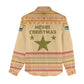 South Sudan Christmas Women Casual Shirt Beige Tribal Pattern, National Emblem, and Green Star Motif - African Pride