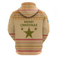 South Sudan Christmas Zip Hoodie Beige Tribal Pattern, National Emblem, and Green Star Motif - African Pride