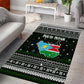 South Sudan Christmas Area Rug National Map Flag Colors and Sleeping Rhino Motif - African Pride