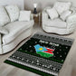South Sudan Christmas Area Rug National Map Flag Colors and Sleeping Rhino Motif - African Pride