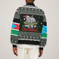South Sudan Christmas Bomber Jacket National Map Flag Colors and Sleeping Rhino Motif - African Pride