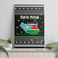 South Sudan Christmas Canvas Wall Art National Map Flag Colors and Sleeping Rhino Motif - African Pride