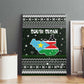 South Sudan Christmas Canvas Wall Art National Map Flag Colors and Sleeping Rhino Motif - African Pride