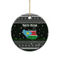 South Sudan Christmas Ceramic Ornament National Map Flag Colors and Sleeping Rhino Motif - African Pride