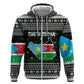 South Sudan Christmas Hoodie National Map Flag Colors and Sleeping Rhino Motif - African Pride