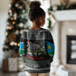 South Sudan Christmas Kid Ugly Christmas Sweater National Map Flag Colors and Sleeping Rhino Motif - African Pride