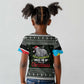 South Sudan Christmas Kid T shirt National Map Flag Colors and Sleeping Rhino Motif - African Pride