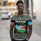 South Sudan Christmas Polo Shirt National Map Flag Colors and Sleeping Rhino Motif - African Pride