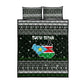 South Sudan Christmas Quilt Bed Set National Map Flag Colors and Sleeping Rhino Motif - African Pride