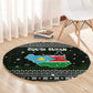 South Sudan Christmas Round Carpet National Map Flag Colors and Sleeping Rhino Motif - African Pride