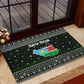 South Sudan Christmas Rubber Doormat National Map Flag Colors and Sleeping Rhino Motif - African Pride