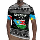 South Sudan Christmas Rugby Jersey National Map Flag Colors and Sleeping Rhino Motif - African Pride