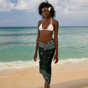 South Sudan Christmas Sarong National Map Flag Colors and Sleeping Rhino Motif - African Pride