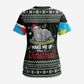 South Sudan Christmas Scrub Top National Map Flag Colors and Sleeping Rhino Motif - African Pride