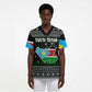 South Sudan Christmas Scrub Top National Map Flag Colors and Sleeping Rhino Motif - African Pride