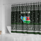 South Sudan Christmas Shower Curtain National Map Flag Colors and Sleeping Rhino Motif - African Pride