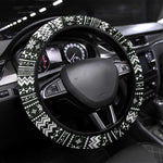 South Sudan Christmas Steering Wheel Cover National Map Flag Colors and Sleeping Rhino Motif - African Pride