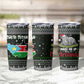South Sudan Christmas Tumbler Cup National Map Flag Colors and Sleeping Rhino Motif - African Pride