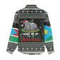 South Sudan Christmas Women Casual Shirt National Map Flag Colors and Sleeping Rhino Motif - African Pride