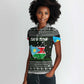 South Sudan Christmas Women Polo Shirt National Map Flag Colors and Sleeping Rhino Motif - African Pride