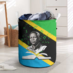 Julius Nyerere Laundry Basket Education is a Way of Fighting Poverty Quote and Tanzanian Flag Alphabet - African Pride