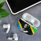 Julius Nyerere AirPods Case Education is a Way of Fighting Poverty Quote and Tanzanian Flag Alphabet - African Pride