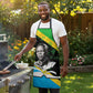 Julius Nyerere Apron Education is a Way of Fighting Poverty Quote and Tanzanian Flag Alphabet - African Pride