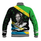 Julius Nyerere Baseball Jacket Education is a Way of Fighting Poverty Quote and Tanzanian Flag Alphabet - African Pride