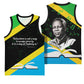 Julius Nyerere Basketball Jersey Education is a Way of Fighting Poverty Quote and Tanzanian Flag Alphabet - African Pride