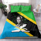 Julius Nyerere Bedding Set Education is a Way of Fighting Poverty Quote and Tanzanian Flag Alphabet - African Pride
