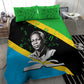 Julius Nyerere Bedding Set Education is a Way of Fighting Poverty Quote and Tanzanian Flag Alphabet - African Pride