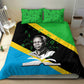 Julius Nyerere Bedding Set Education is a Way of Fighting Poverty Quote and Tanzanian Flag Alphabet - African Pride