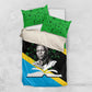 Julius Nyerere Bedding Set Education is a Way of Fighting Poverty Quote and Tanzanian Flag Alphabet - African Pride