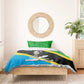 Julius Nyerere Bedding Set Education is a Way of Fighting Poverty Quote and Tanzanian Flag Alphabet - African Pride