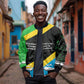 Julius Nyerere Bomber Jacket Education is a Way of Fighting Poverty Quote and Tanzanian Flag Alphabet - African Pride